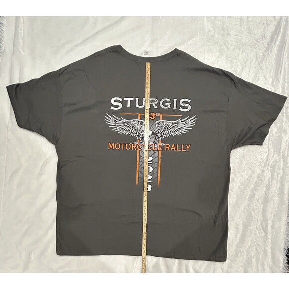 Sturgis 2023 Motorcycle Rally T-Shirt Men’s 3XL Gray 83rd Annual South Dakota - Picture 4 of 5